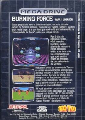 Burning Force (Europe) box cover back